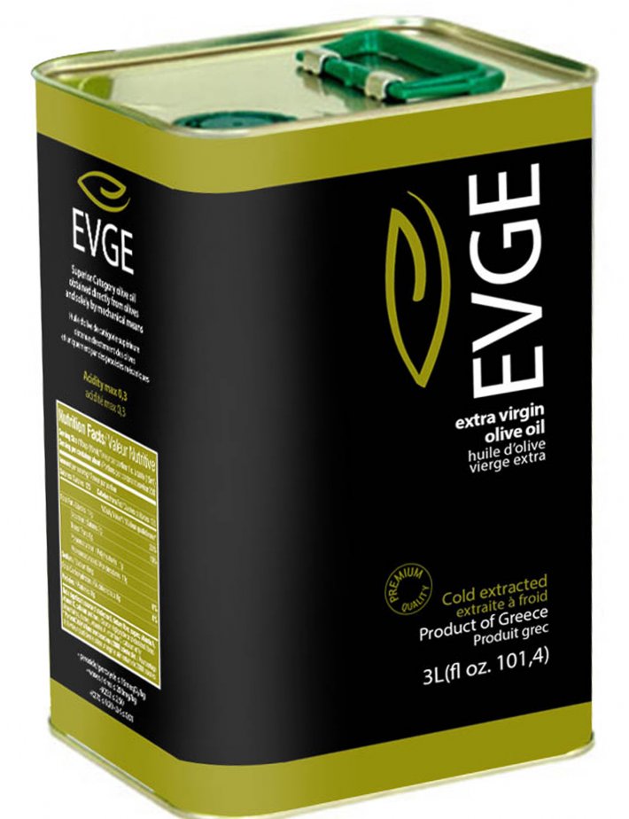 Evge Olive Oil Tin 3L